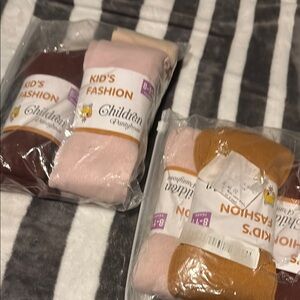 Kids Tights - Pink, Brown, Tan